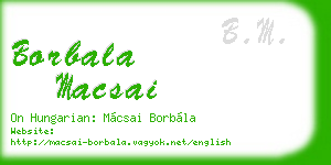 borbala macsai business card
