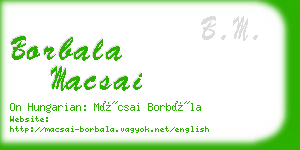 borbala macsai business card